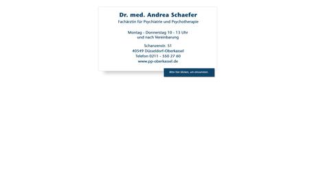 Dr.med. Andrea Schaefer Fachärztin für Psychiatrie und Psychotherapie
