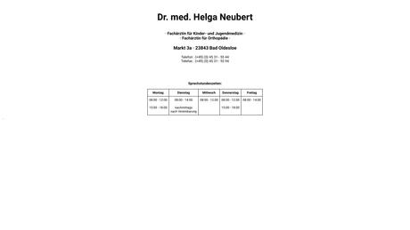 Dr.med. Helga Neubert Fachärztin für Kinder- und Jugendmedizin