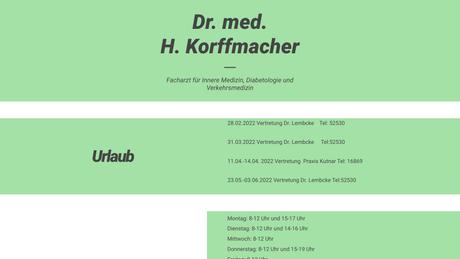 Dr.med. Henning Korffmacher Facharzt für Innere Medizin