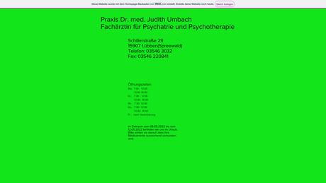 Dr.med. Judith Umbach Fachärztin für Psychiatrie und Psychotherapie