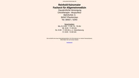 Reinhold Kainzmaier Facharzt für Allgemeinmedizin